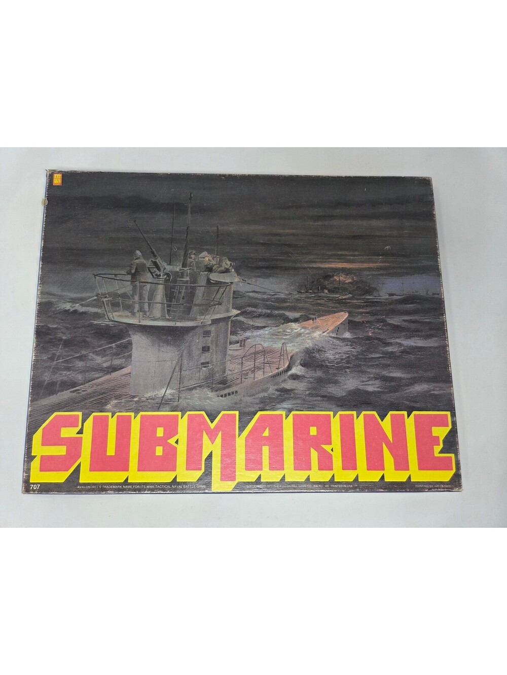 Avalon Hill Submarine Board Game Vintage Strategy Game